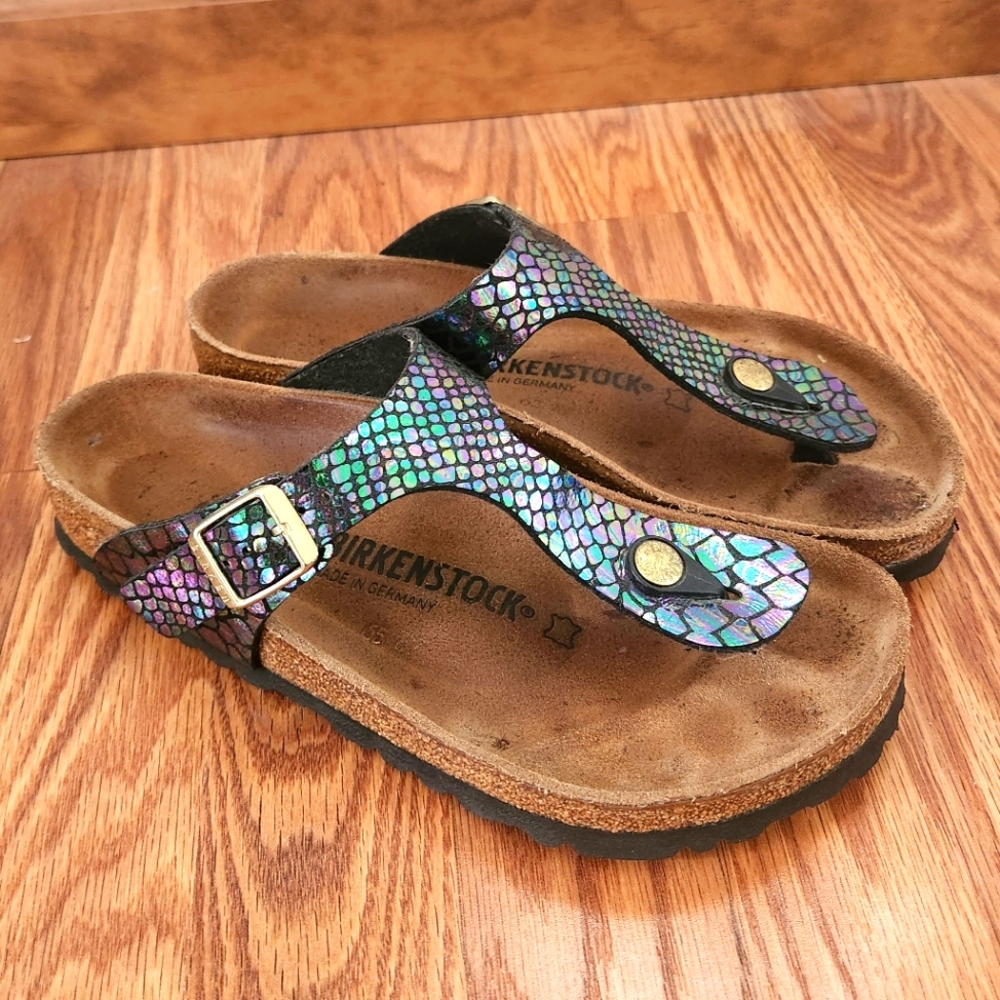 Birkenstock Gizeh mermaid shiny scale sandal